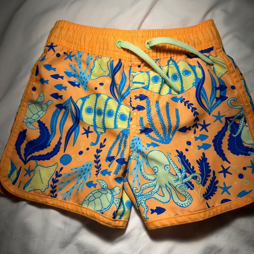 Sol Borne - Boys Swim Suit - 2T - Orange